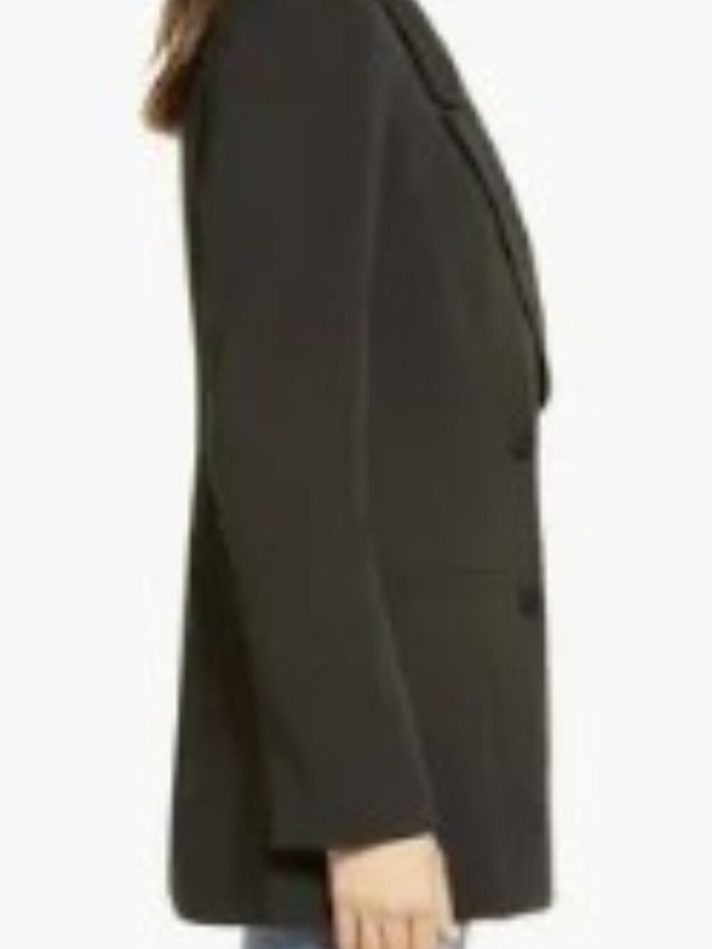 NWT Good American Black Longline Double-Breasted Blazer - 3X - 22/24 $259 - Picture 4 of 8